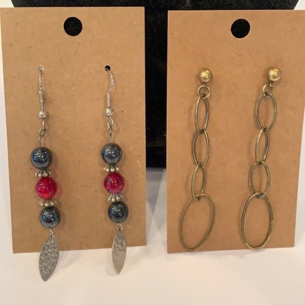 💐5/25 long dangle glass ball leaf dangle drop